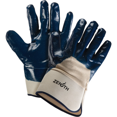 Gants &agrave; poignet de s&eacute;curit&eacute; de poids lourd, 11/2T-Grand, R&ecirc;vetement Nitrile, Enveloppe en Coton Maritime Industrial Rubber