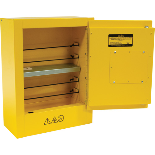 Mini Flammable Safety Cabinet, 2 Gal., 1 Door, 17" W x 22" H x 8" D Maritime Industrial Rubber