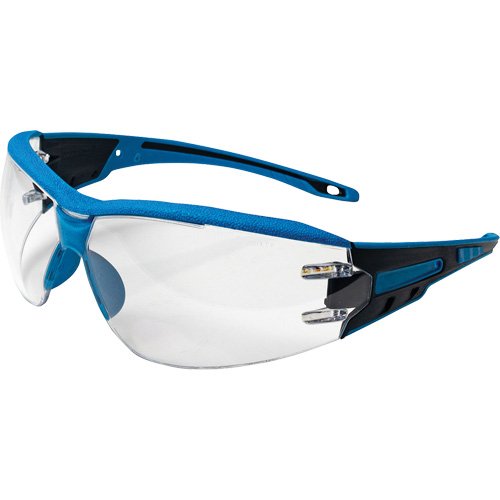 Captain Metal Detectable Rimless Safety Glasses, Clear Lens, Anti-Fog/Anti-Scratch, ANSI Z87+/Meets/Exceeds CSA Z94.3 Maritime Industrial Rubber