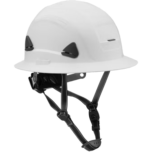 Fibre Metal Climbing Style Helmet with Full Brim, Meets CSA Type 2, Ratchet Suspension, Non-Vented Maritime Industrial Rubber