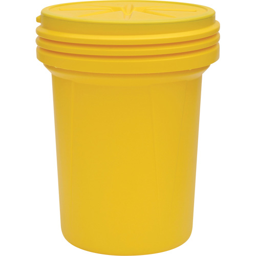 Baril emboîtable de laboratoire en plastique avec couvercle vissable, 30 gal. US, Mobile/Stationnaire Maritime Industrial Rubber