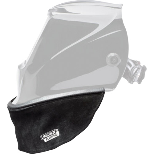 Bavette en cuir refendu pour casque avec joint &agrave; ajustement serr&eacute;, Noir Maritime Industrial Rubber