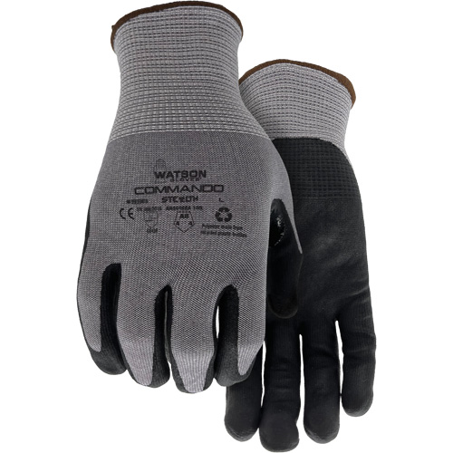 Gants r&eacute;sistant &agrave; la coupe 338 Commando, Taille Petit, Calibre 18, Rev&ecirc;tement Mousse de nitrile, Enveloppe en PEHP/Polyester/Spandex/Acier inoxydable, ASTM ANSI niveau A8/EN 388 niveau F Maritime Industrial Rubber
