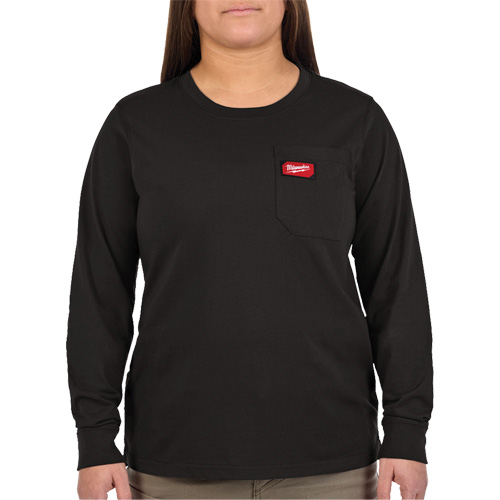 T-shirt &agrave; manches longues avec poches GRIDIRON, Femmes, T-petit, Noir Maritime Industrial Rubber