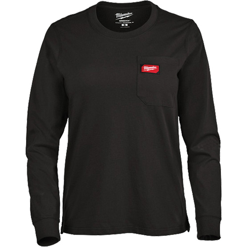 T-shirt &agrave; manches longues avec poches GRIDIRON, Femmes, T-petit, Noir Maritime Industrial Rubber