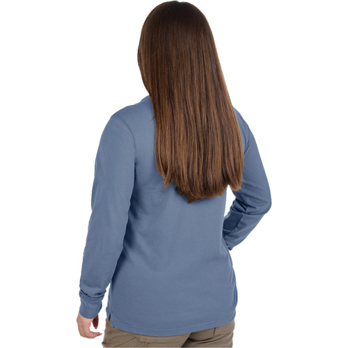 GRIDIRON Long Sleeve Pocket T-Shirt, Women's, X-Small, Blue Maritime Industrial Rubber