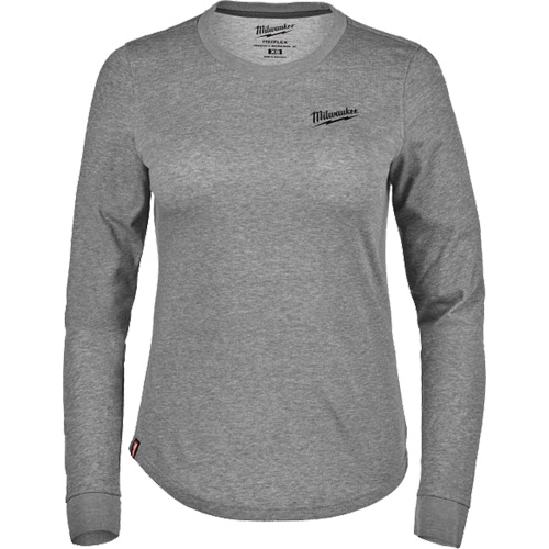 FREEFLEX Long-Sleeve Hybrid T-Shirt, Women's, X-Small, Grey Maritime Industrial Rubber