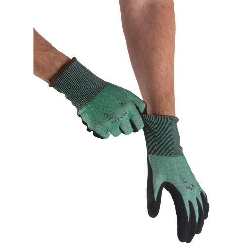 Lightweight High-Dexterity Cut-Resistant Gloves, Size 7, 21 Gauge, Foam Nitrile Coated, Stainless Steel/HPPE Shell, ASTM ANSI Level A3 Maritime Industrial Rubber