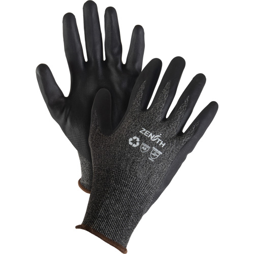 Gants &eacute;cologiques, l&eacute;gers, et r&eacute;sistants &agrave; la coupe, &agrave; haute dext&eacute;rit&eacute;, Taille 7, Calibre 21, Rev&ecirc;tement Mousse de nitrile, Enveloppe en Acier inoxydable/PEHP/rPET, ASTM ANSI niveau A5 Maritime Industrial Rubber