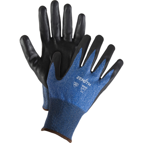 Gants l&eacute;gers et haute dext&eacute;rit&eacute; r&eacute;sistants &agrave; la coupe, Taille 7, Calibre 18, Rev&ecirc;tement Mousse de nitrile, Enveloppe en Acier inoxydable/PEHP/Tungst&egrave;ne, ASTM ANSI niveau A9 Maritime Industrial Rubber