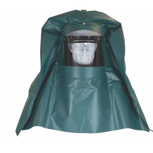Chemical Splash Hood & Hard Cap with Chemical Resistant Face Shield Maritime Industrial Rubber