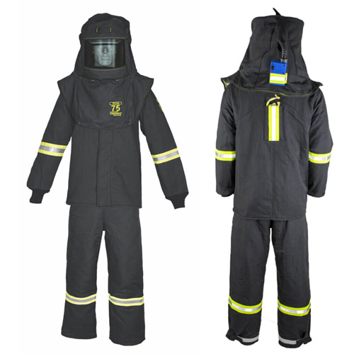 TCG Large Arc Flash Coat Kit with Escape Strap, 75 cal/cm² Maritime Industrial Rubber