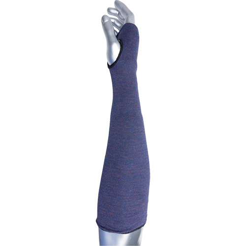 Kut Gard&reg; ECO Series 2-Ply ASP Sleeve with Thumb Hole, Aramid, 14", ASTM ANSI Level A3, Purple Maritime Industrial Rubber
