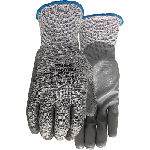 Gants 369 Stealth Phantom, Taille T-petit, Calibre 13, Rev&ecirc;tement Polyur&eacute;thane, Enveloppe en Acier inoxydable/PEHP/Fibre de verre, ASTM ANSI niveau A4/EN 388 niveau D Maritime Industrial Rubber