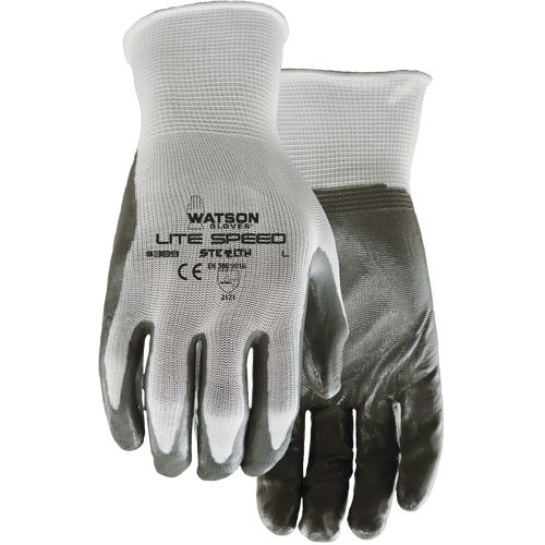 389 Stealth Lite Speed Gloves, X-Small, Nitrile Coating, Polyester Shell Maritime Industrial Rubber