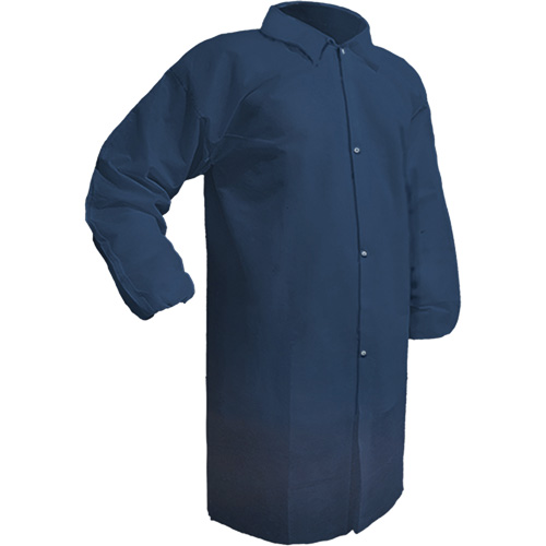 Care Lab Coat, Polypropylene, Medium, Blue Maritime Industrial Rubber