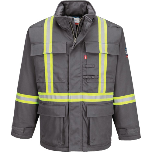 Parka dhiver isol&eacute;e 88/12 Bizflame, Gris, Moyen (grande taille) Maritime Industrial Rubber