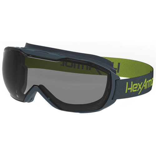 MX500 Safety Goggles, Grey Lens, Anti-Fog/Anti-Scratch, Indirect Vent Maritime Industrial Rubber