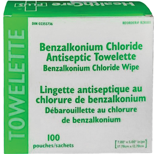 Serviette au chlorure de benzalkonium BZK, Serviette, Antiseptique Maritime Industrial Rubber