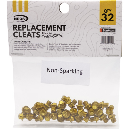 Glacier Trek Non-Sparking Replacement Cleats, Copper, Stud Traction, One Size Maritime Industrial Rubber