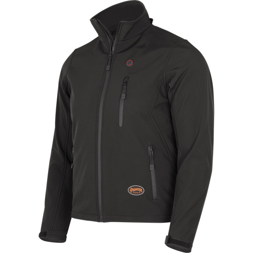 Heated Soft-Shell Jacket, Men's, Small, Black Maritime Industrial Rubber