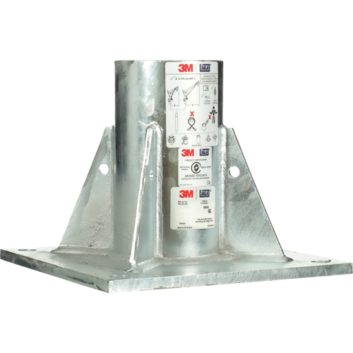 DBI-SALA&reg; Confined Space Floor Mount Base, Galvanized Maritime Industrial Rubber