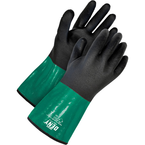 Gants r.sistant aux produits chimiques avec doublure r&eacute;sistante &agrave; la coupe, Taille 6/T-petit, 12" lo, PVC Maritime Industrial Rubber