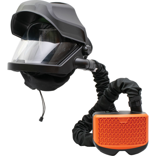 PEAKAIR MAXSHIELD&reg; with Flip-Front & X90VX ADF Blower Kit, Facepiece Respirator, Lithium-Ion Battery Maritime Industrial Rubber
