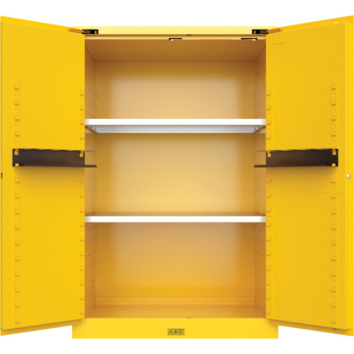 Utili-Guard+ Flammable Safety Cabinet, 45 gal., 2 Door, 43" W x 65" H x 22" D Maritime Industrial Rubber