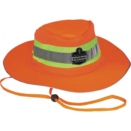 GloWear 8935 Ranger Sun Hat, 2X-Large/3X-Large, High Visibility Orange, Polyester Maritime Industrial Rubber