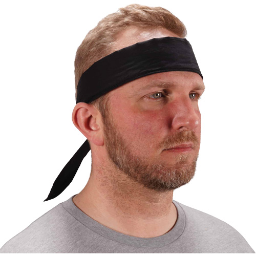 Bandeau de refroidissement Chill-Its 6702 avec polym&egrave;res int&eacute;gr&eacute;s et fermeture &agrave; nouer, Noir Maritime Industrial Rubber