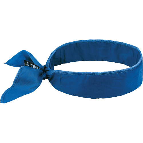Bandeau de refroidissement Chill-Its 6702 avec polym&egrave;res int&eacute;gr&eacute;s et fermeture &agrave; nouer, Bleu Maritime Industrial Rubber
