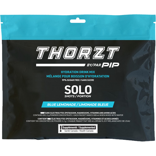 THORZT Sugar-Free Solo Shot Hydration Drink Mix, Single Serve, Blue Lemonade Maritime Industrial Rubber