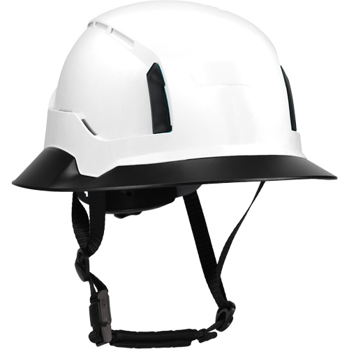 Bordure large compl&egrave;te &agrave; agrafe pour casque d'alpiniste RZRBack, blanc Maritime Industrial Rubber