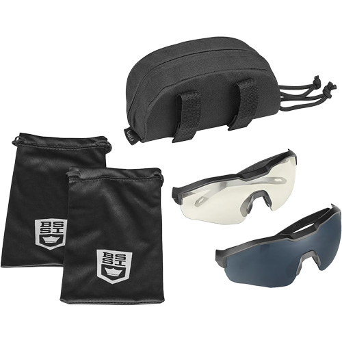 MY6 Safety Glasse Eyeshield Kit, Clear/Smoke Lens, Anti-Fog/Anti-Scratch, ANSI Z87+ Maritime Industrial Rubber