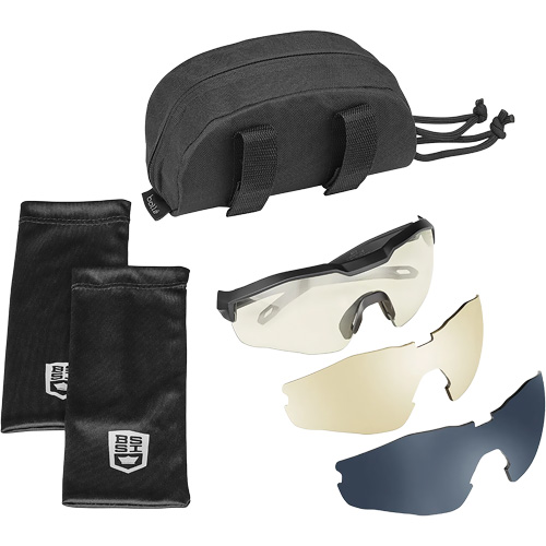 MY6 Safety Glasse Eyeshield Kit, Clear/Smoke/Copper Lens, Anti-Fog/Anti-Scratch, ANSI Z87+ Maritime Industrial Rubber