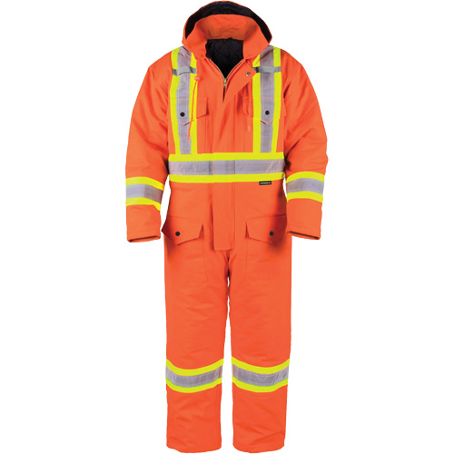 Salopette en canevas doubl&eacute;e haute visibilit&eacute;, 2T-Grand, Orange haute visibilit&eacute; Maritime Industrial Rubber