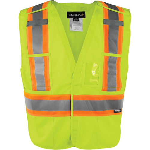 Gilet haute visibilit&eacute; &agrave; d&eacute;tachement rapide en 5 points, Orange haute visibilit&eacute;, Moyen/Petit, Polyester Maritime Industrial Rubber