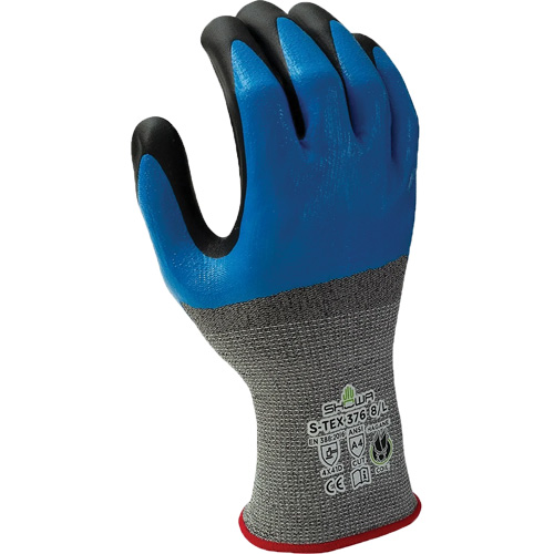 Gants r&eacute;sistant &agrave; la coupe 376, 6/Petit, R&ecirc;vetement Nitrile/Mousse de nitrile, Calibre 13, Enveloppe en Polyester/Acier inoxydable Maritime Industrial Rubber
