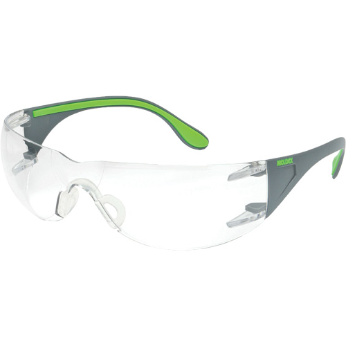 Lunettes de s&eacute;curit&eacute; gris/vert Adapt Lite, Lentille Transparent, Antibu&eacute;e/Anti-&eacute;gratignures, ANSI Z87+/R&eacute;pond ou surpasse la norme CSA Z94.3 Maritime Industrial Rubber