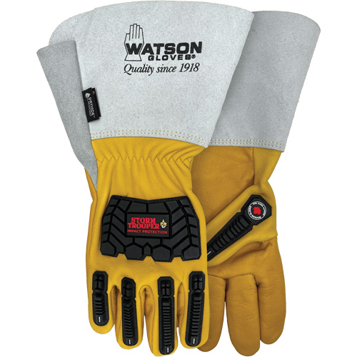 Storm Trooper Water-Resistant Gloves, Medium, Cowhide Palm, Gauntlet Cuff Maritime Industrial Rubber