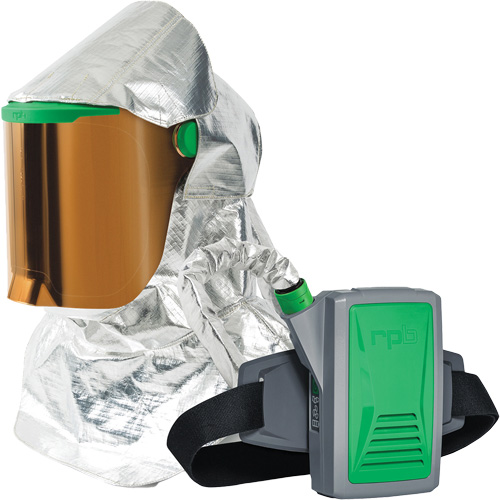 Respirateur &agrave; chaleur radiante Z-Link avec souffleur & montage &agrave; la ceinture, Respirateur &agrave; masque/Capuchon & visi&egrave;re, Pile Lithium-ion Maritime Industrial Rubber