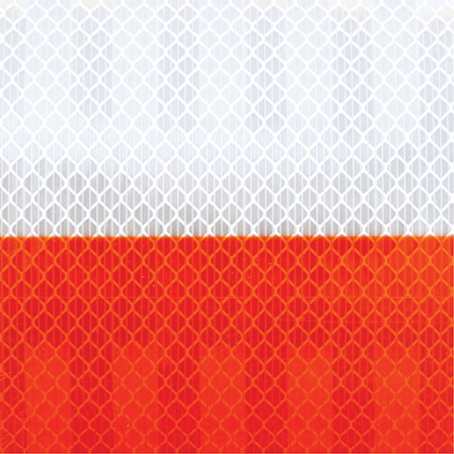 Pellicule souple pour chantiers routiers &agrave; haute intensit&eacute; 382VHIP, 5" la x 150' lo, Orange et blanc Maritime Industrial Rubber