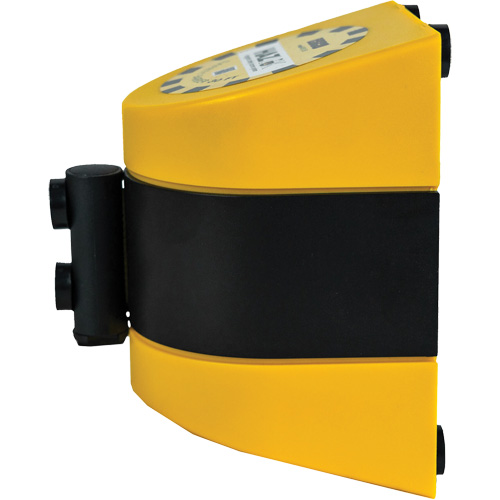 Syst&egrave;me de barri&egrave;re de s&eacute;curit&eacute; HAZLOK, Plastique, Fixation magn&eacute;tique, 30', Ruban Noir et jaune Maritime Industrial Rubber