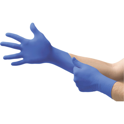 MICROFLEX N21 Disposable Gloves, 6.5/7/Small, Nitrile, 4.7-mil/5.5-mil, Powder-Free, Cobalt, Class 2 Maritime Industrial Rubber