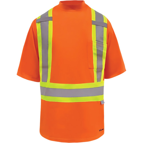 T-shirt de s&eacute;curit&eacute; doubl&eacute; de bambou Viking, Polyester, 3T-Grand, Orange haute visibilit&eacute; Maritime Industrial Rubber