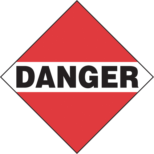 Danger Mixed Load TDG Placard, Aluminum Maritime Industrial Rubber