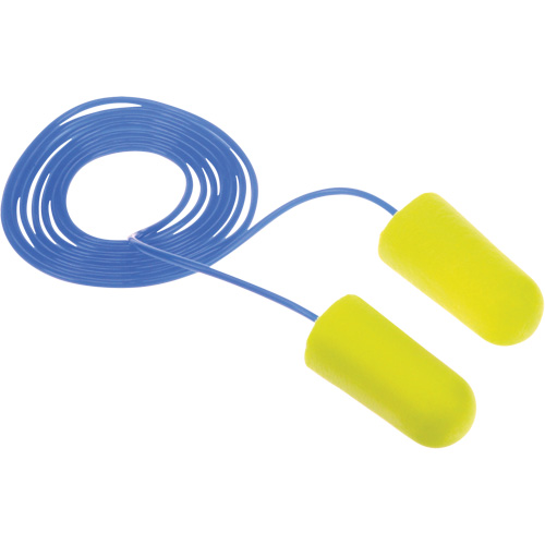 E-A-Rsoft Yellow Neon Earplugs, Bulk - Polybag, Corded Maritime Industrial Rubber