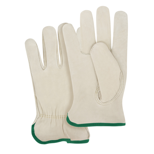 Close-Fit Driver's Gloves, Medium, Grain Cowhide Palm Maritime Industrial Rubber