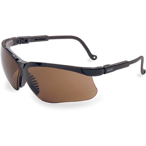 Uvex&reg; Genesis&reg; Safety Glasses, Brown Lens, Anti-Scratch, Meets/Exceeds CSA Z94.3 Maritime Industrial Rubber